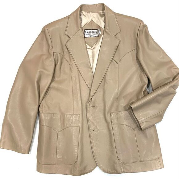 CONTINENTAL LEATHER FASHIONS Leather Western Style Jacket (Sz 44S)